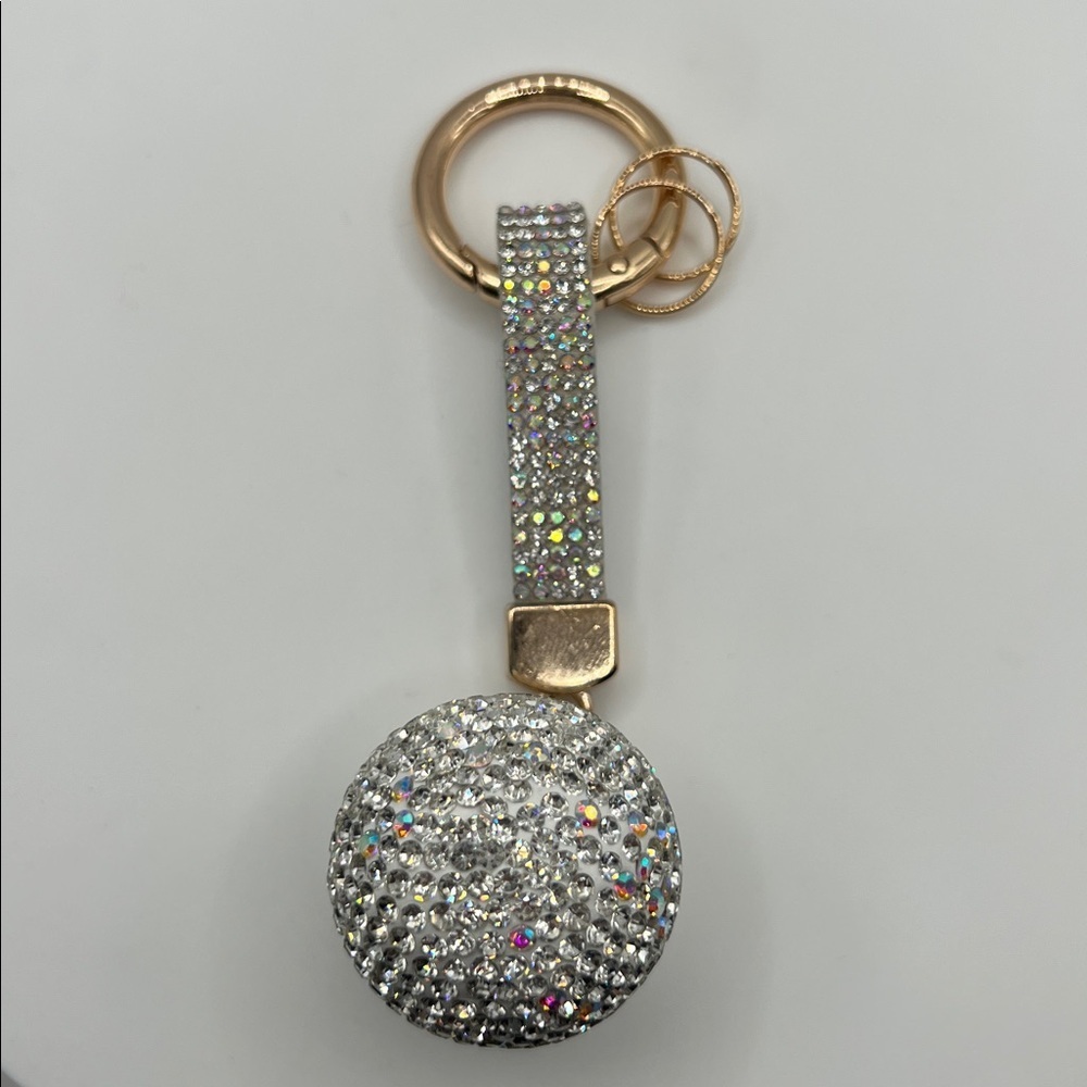 277. Elegant Silver Keychain with Rhinestones - Picture 2 of 2
